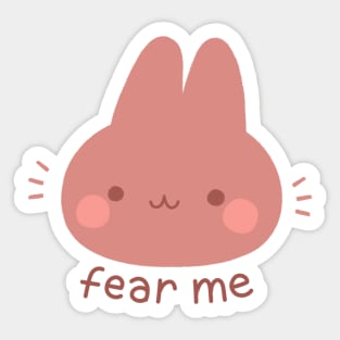 Fear Me Bunny Sticker